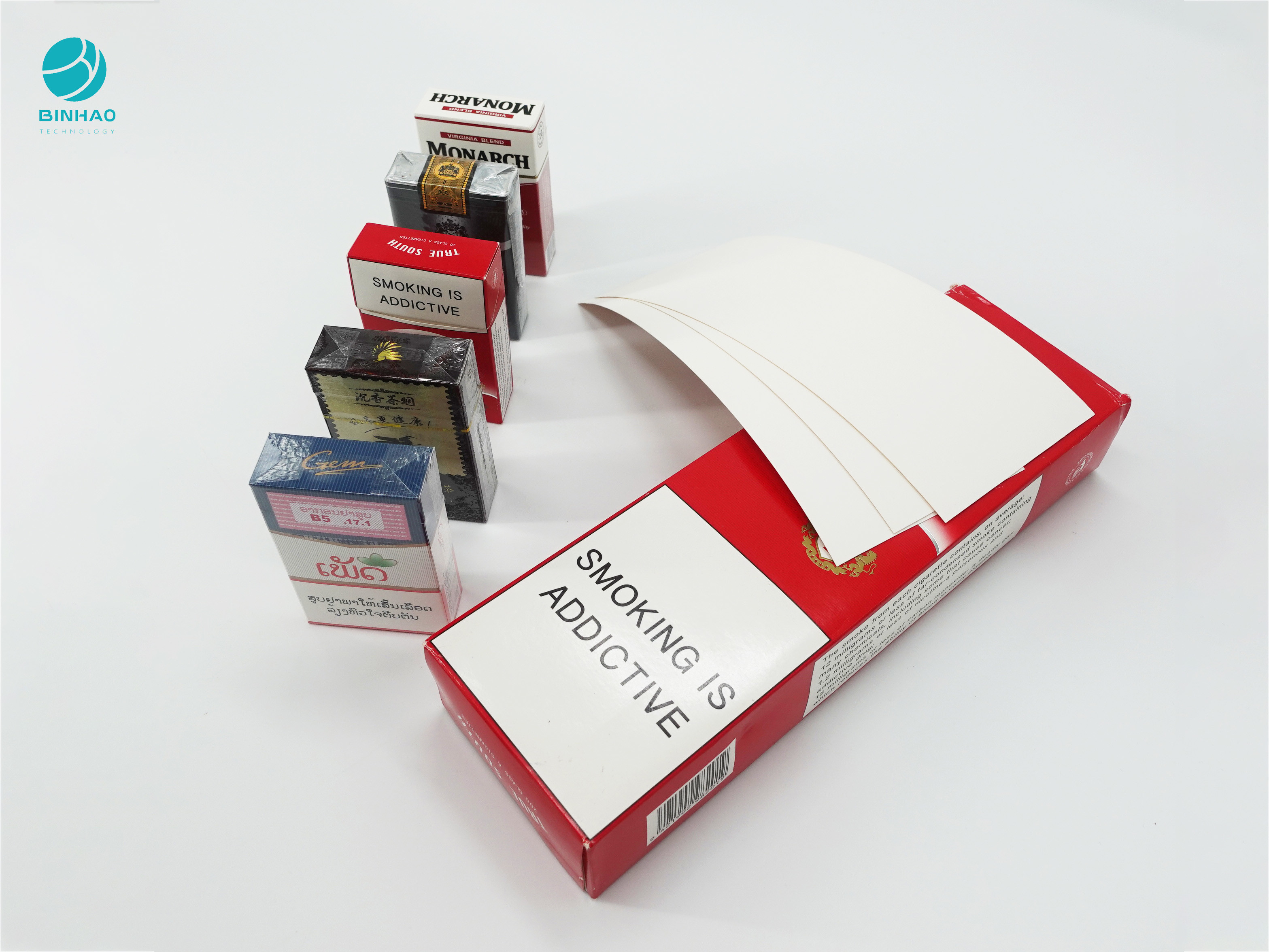 담배 담배를 위한 오래가는 엠보싱된 로고 포장 상자 카드보드 박스