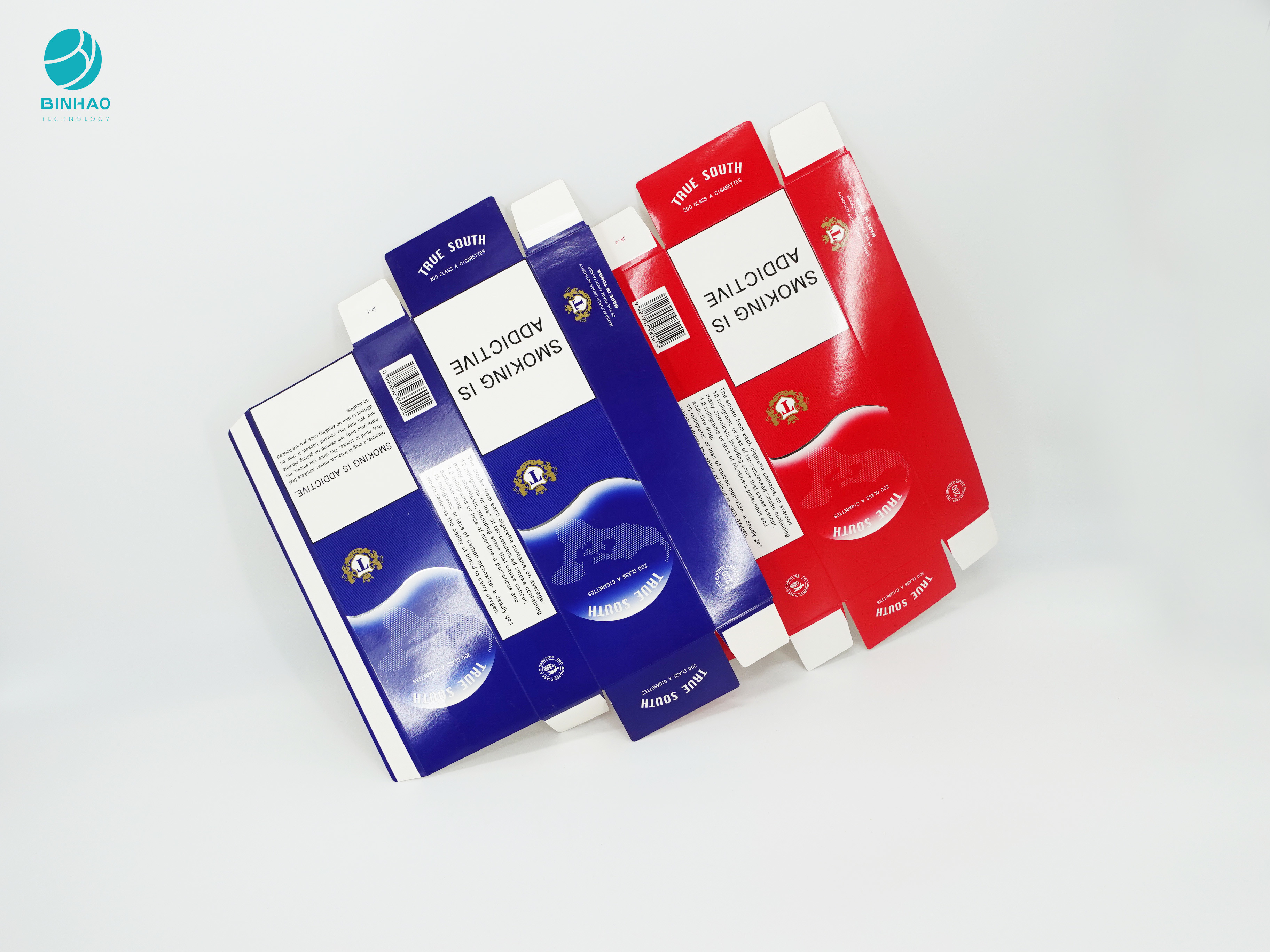전체 세트 담배 포장을 위한 엠보스 무늬 특대읜 카드보드 박스 사례