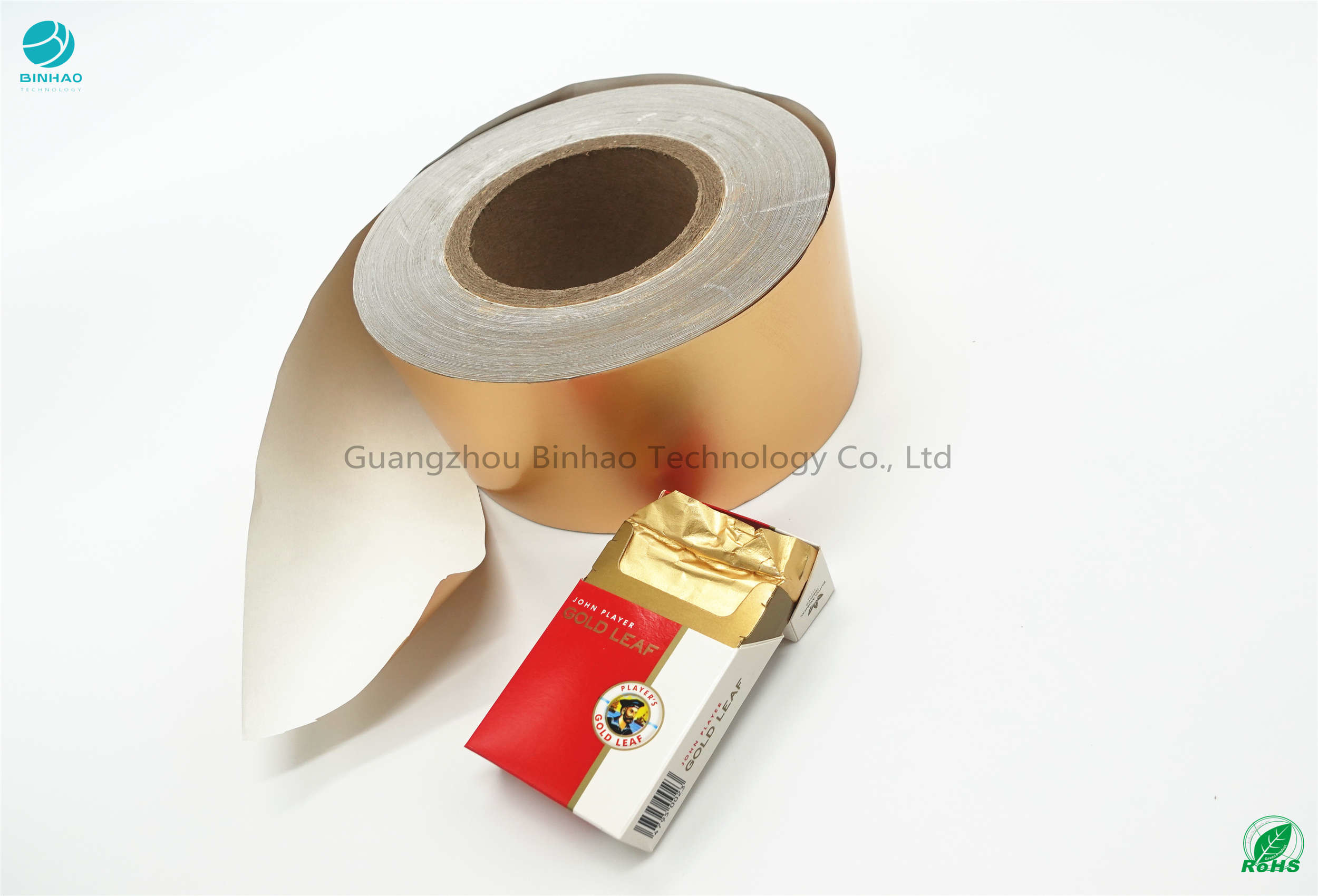 담배 패키지를 위한 광택이 나는 금 85 밀리미터 95% 알루미늄 포일지