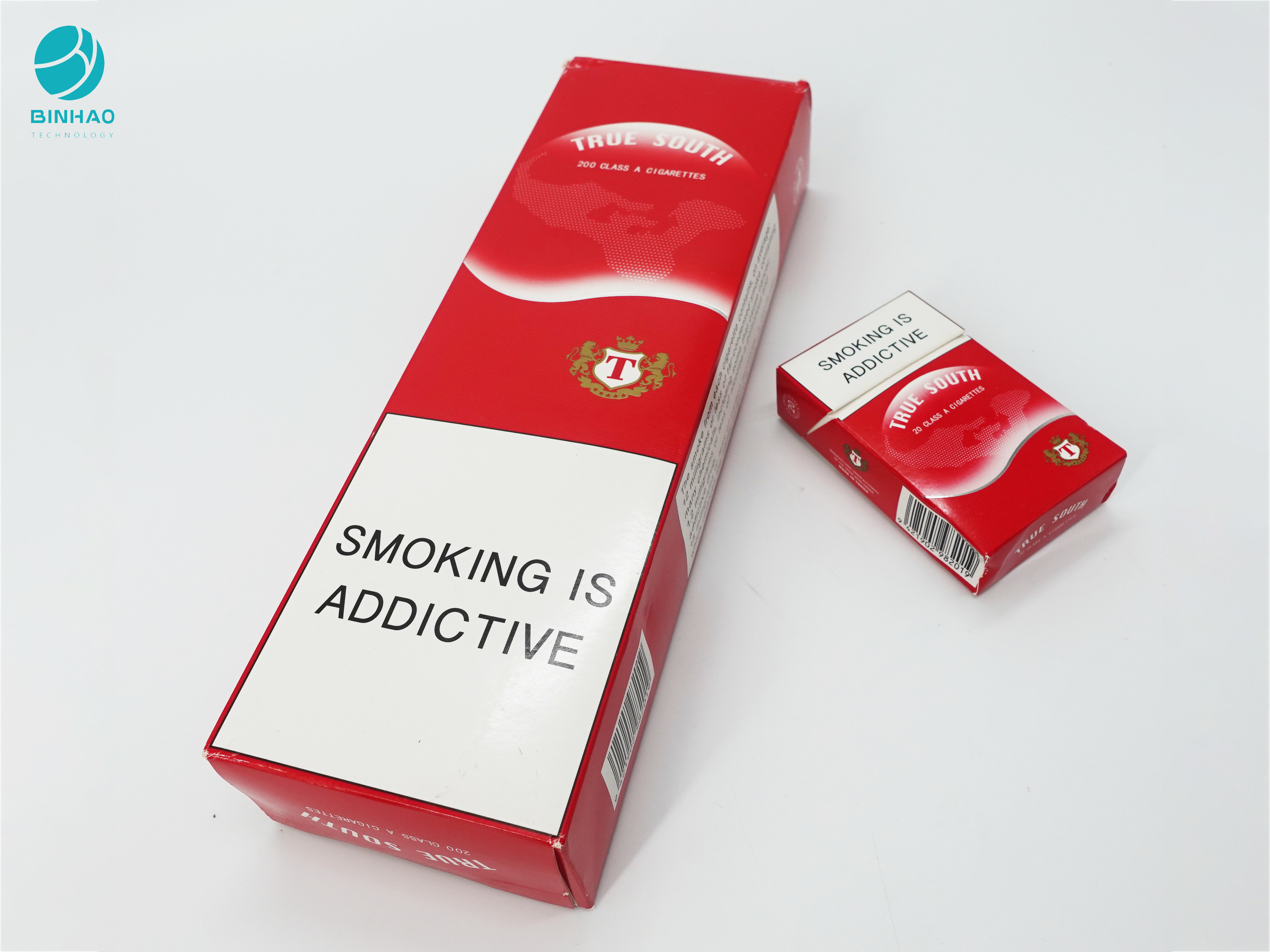 담배 담배 박스 포장을 위한 빨간 디자인 오래가는 판지로 만드는 문서함